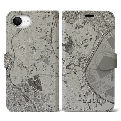 【磯子（神奈川県）】地図柄iPhoneケース（手帳タイプ）