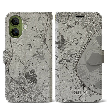 【磯子（神奈川県）】地図柄iPhoneケース（手帳タイプ）