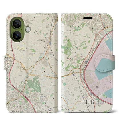 【磯子（神奈川県）】地図柄iPhoneケース（手帳タイプ）