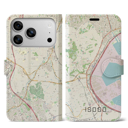 【磯子（神奈川県）】地図柄iPhoneケース（手帳タイプ）