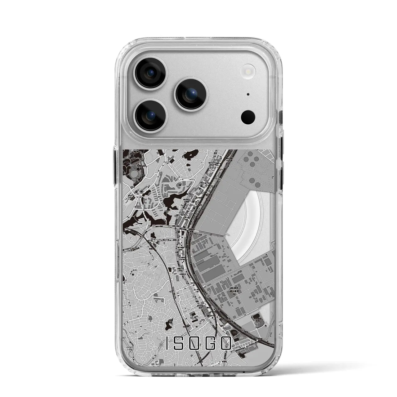 【磯子（神奈川県）】地図柄iPhoneケース（MagSafeタイプ）