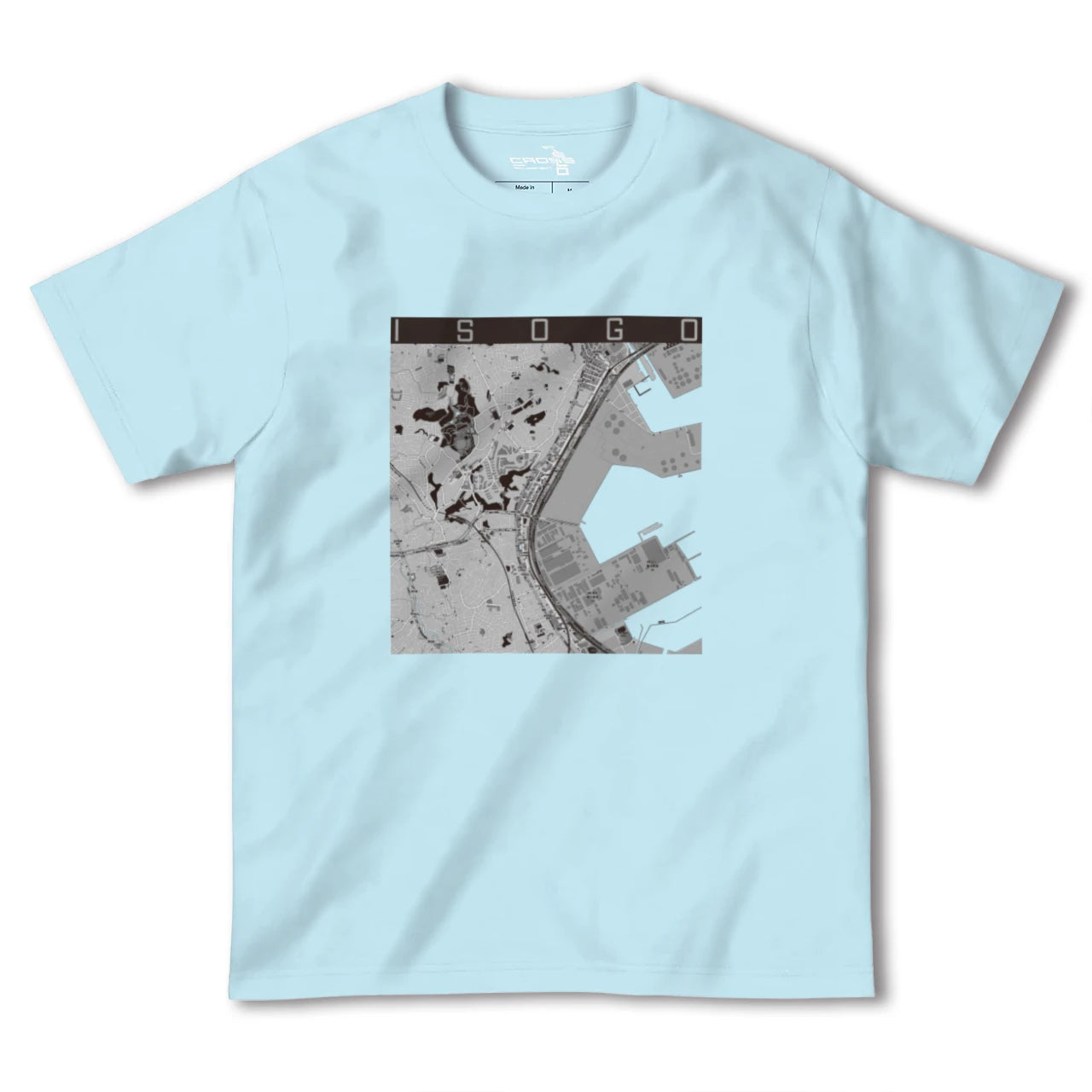 【磯子（神奈川県）】地図柄ヘビーウェイトTシャツ