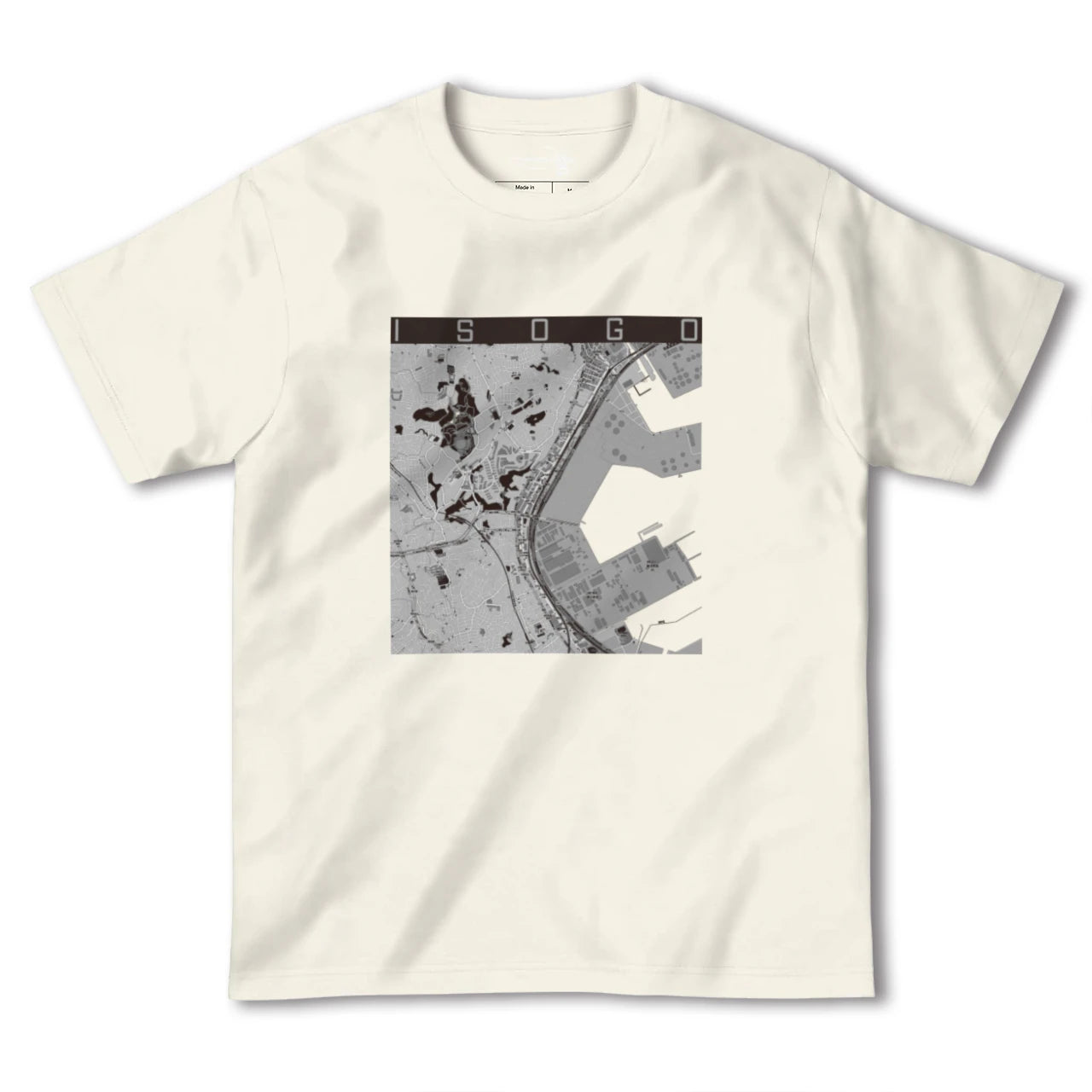 【磯子（神奈川県）】地図柄ヘビーウェイトTシャツ