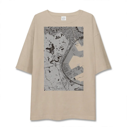【磯子（神奈川県）】地図柄ビッグシルエットTシャツ