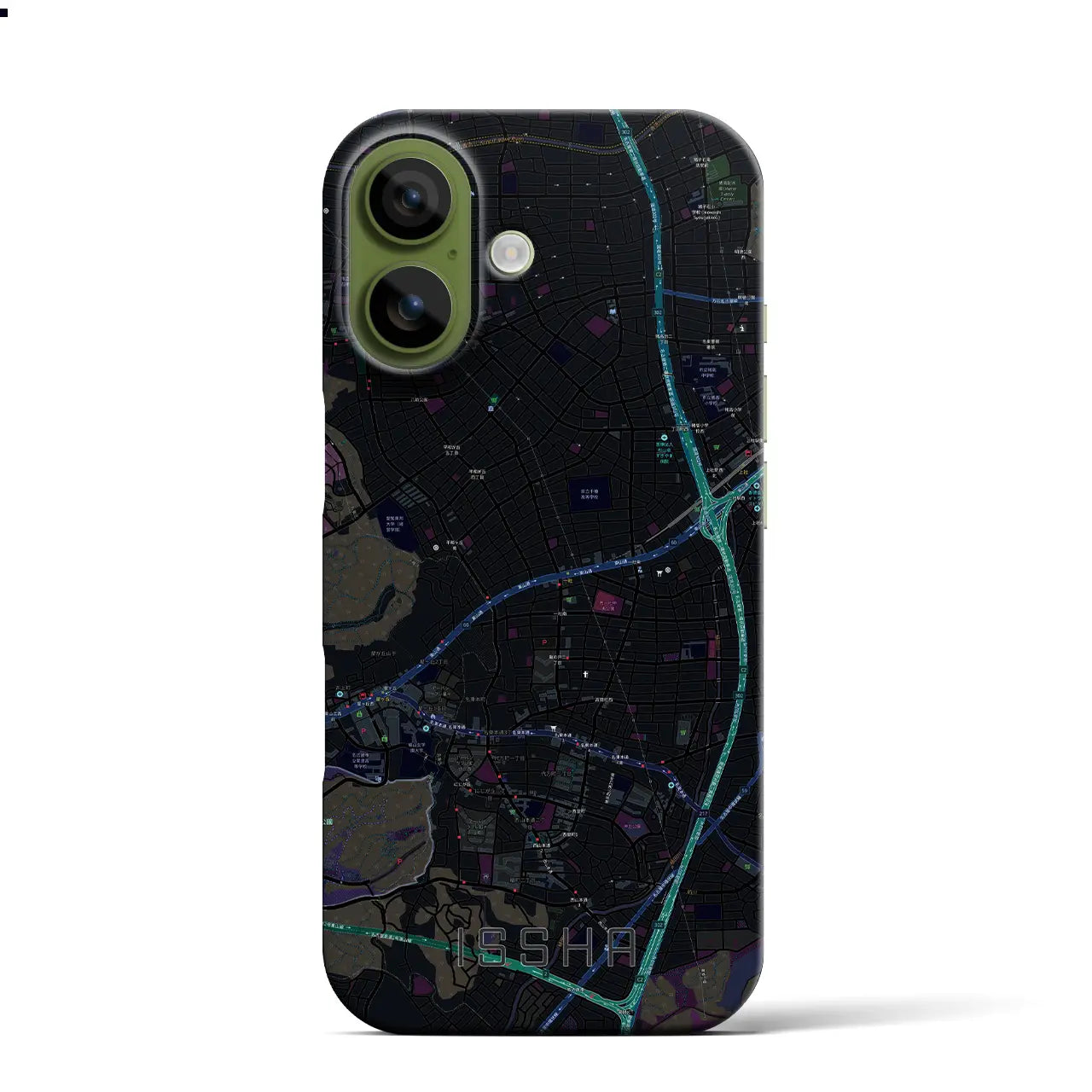 【一社（愛知県）】地図柄iPhoneケース（バックカバータイプ）