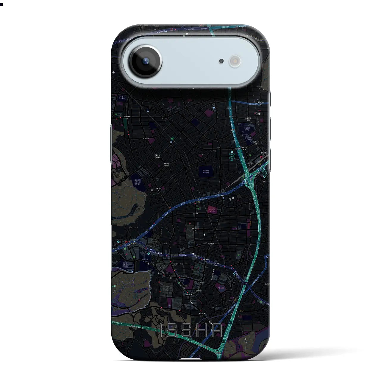 【一社（愛知県）】地図柄iPhoneケース（バックカバータイプ）