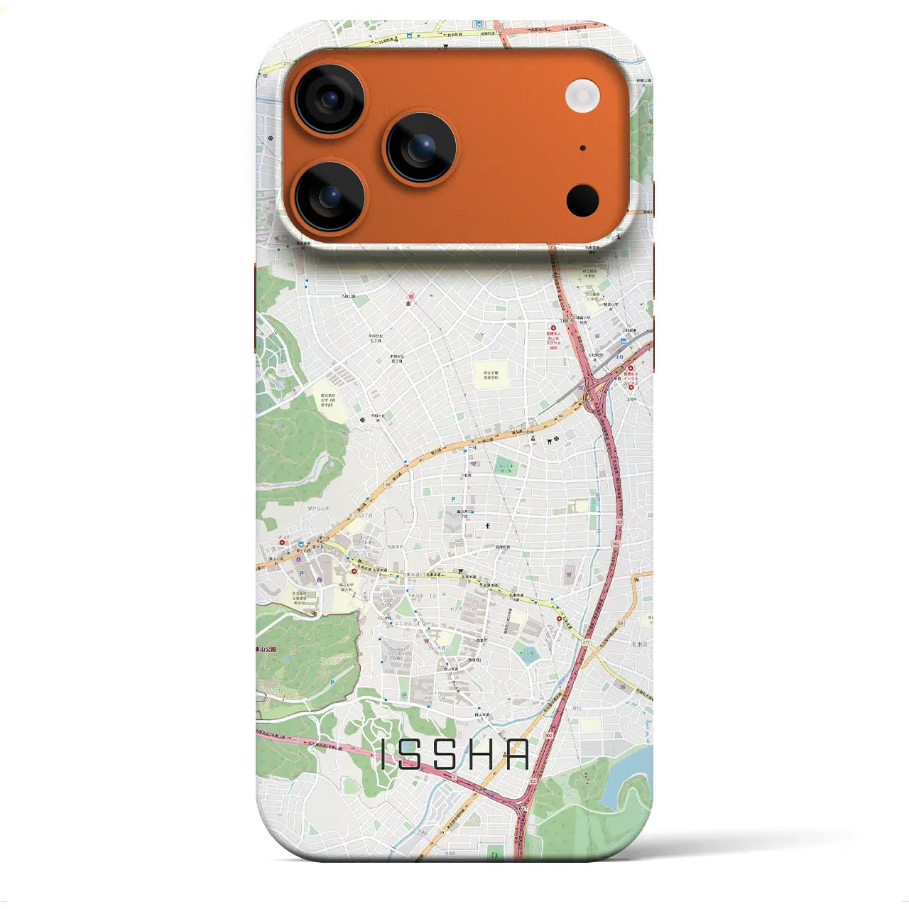 【一社（愛知県）】地図柄iPhoneケース（バックカバータイプ）