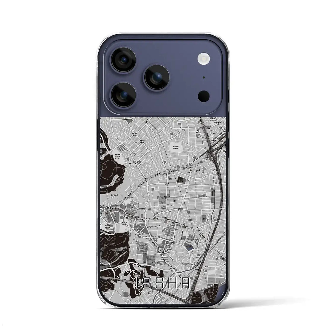 【一社（愛知県）】地図柄iPhoneケース（クリアタイプ）