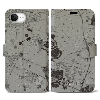 【一社（愛知県）】地図柄iPhoneケース（手帳タイプ）