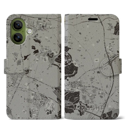 【一社（愛知県）】地図柄iPhoneケース（手帳タイプ）