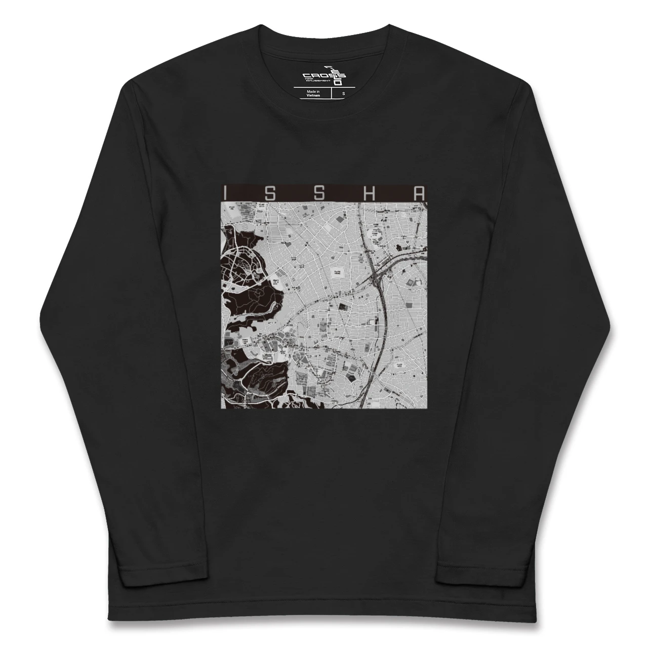 【一社（愛知県）】地図柄ロングスリーブTシャツ