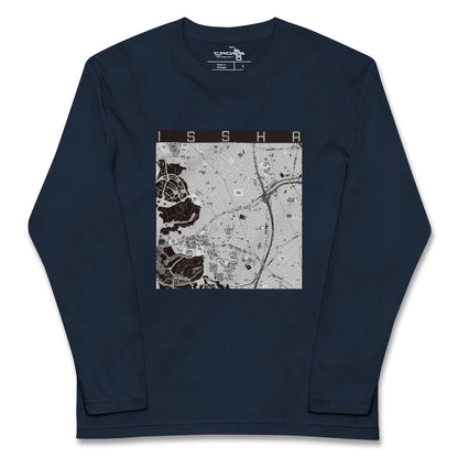 【一社（愛知県）】地図柄ロングスリーブTシャツ