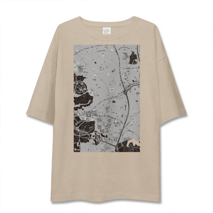 【一社（愛知県）】地図柄ビッグシルエットTシャツ
