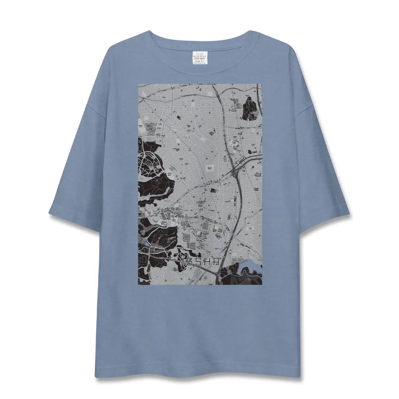 【一社（愛知県）】地図柄ビッグシルエットTシャツ