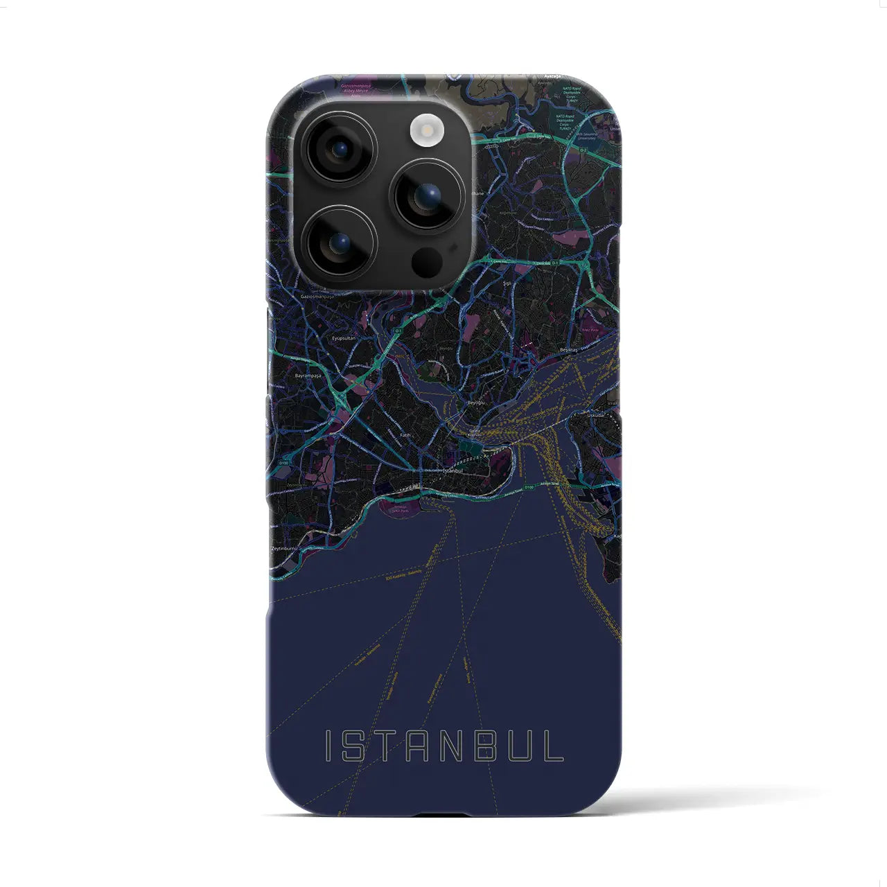 【イスタンブール（トルコ）】地図柄iPhoneケース（バックカバータイプ）