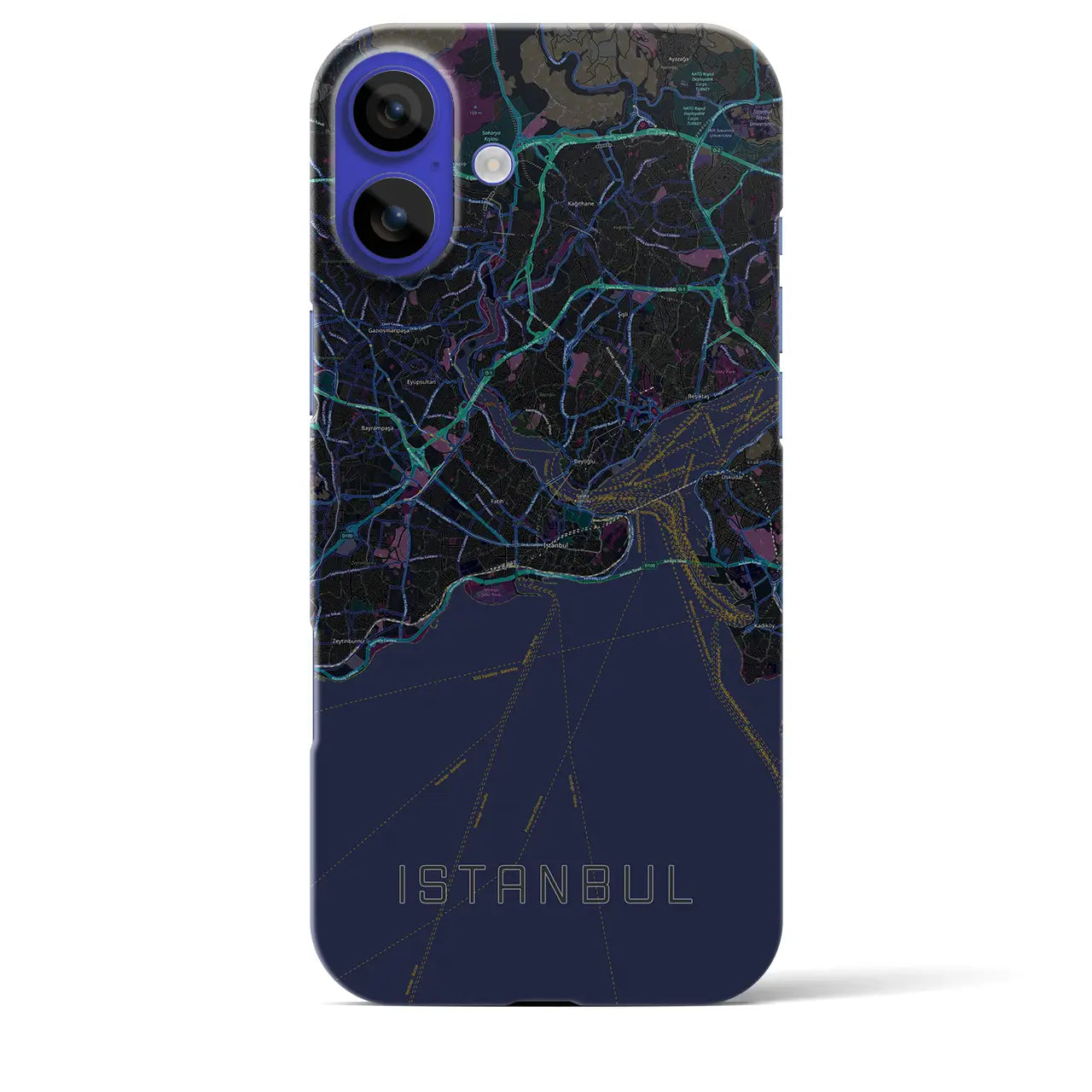 【イスタンブール（トルコ）】地図柄iPhoneケース（バックカバータイプ）