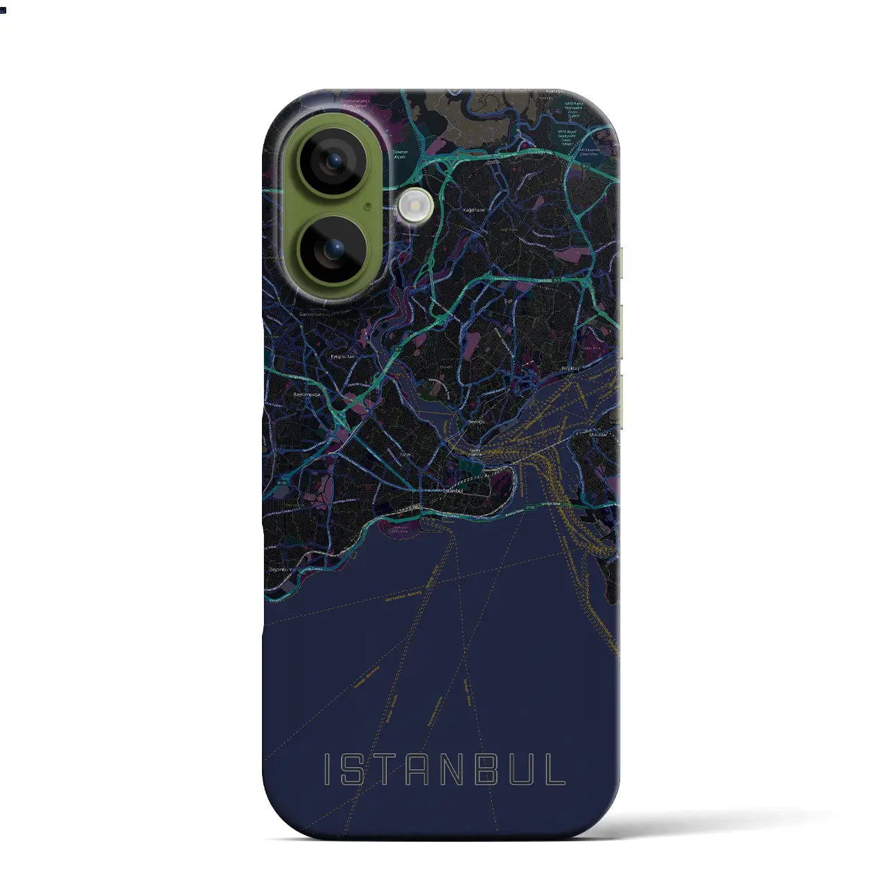 【イスタンブール（トルコ）】地図柄iPhoneケース（バックカバータイプ）