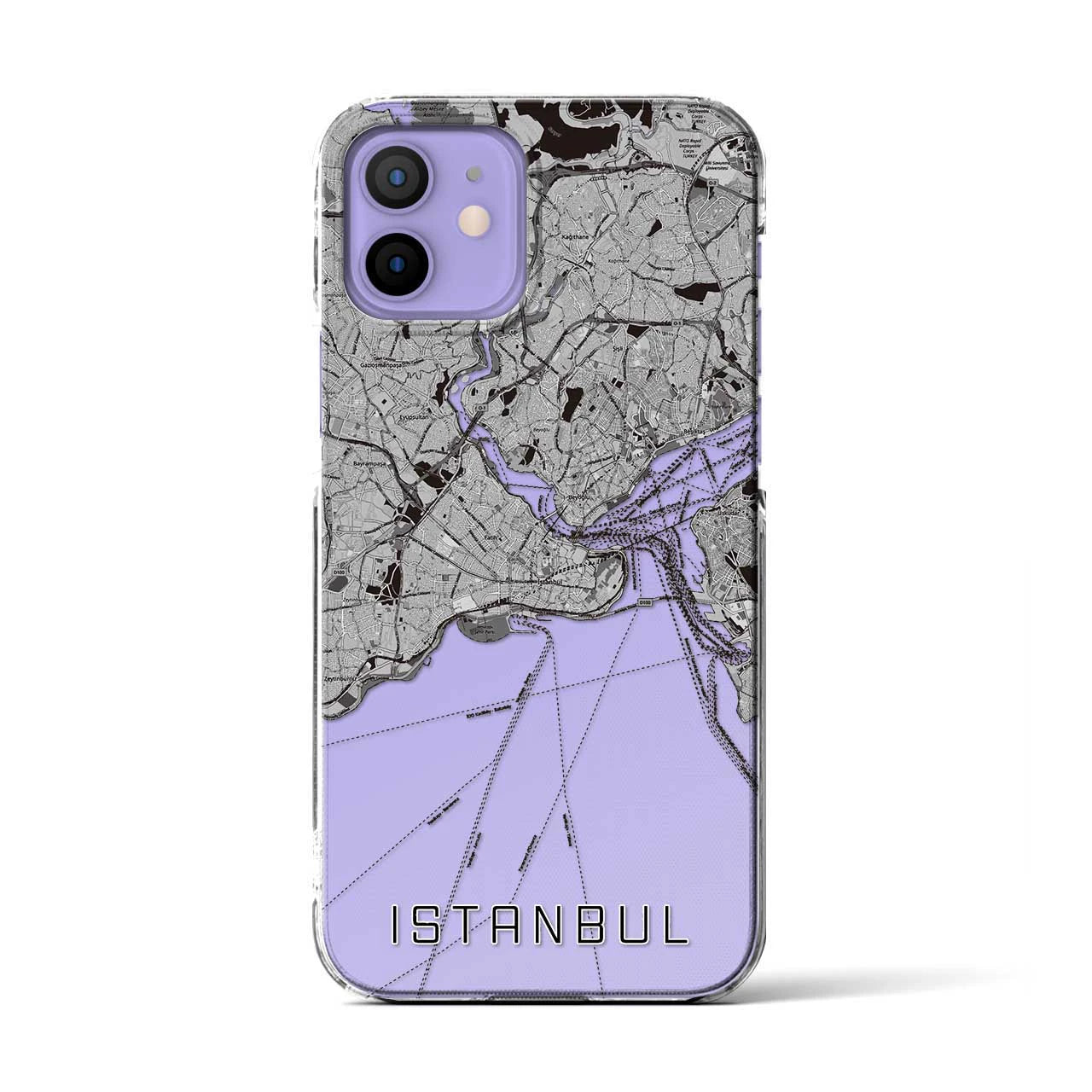 【イスタンブール（トルコ）】地図柄iPhoneケース（クリアタイプ）