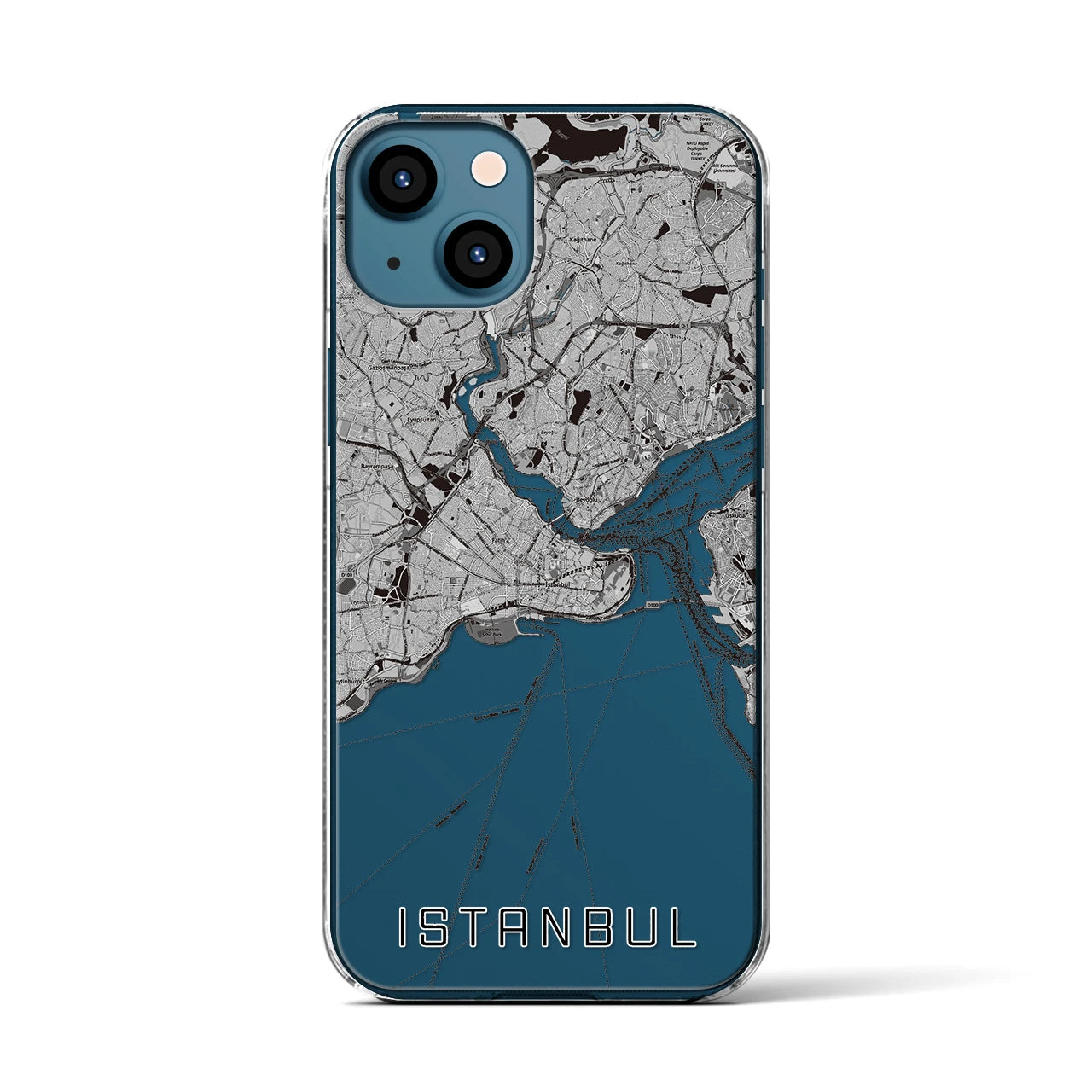 【イスタンブール（トルコ）】地図柄iPhoneケース（クリアタイプ）