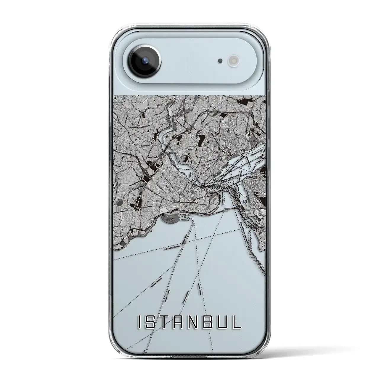 【イスタンブール（トルコ）】地図柄iPhoneケース（クリアタイプ）