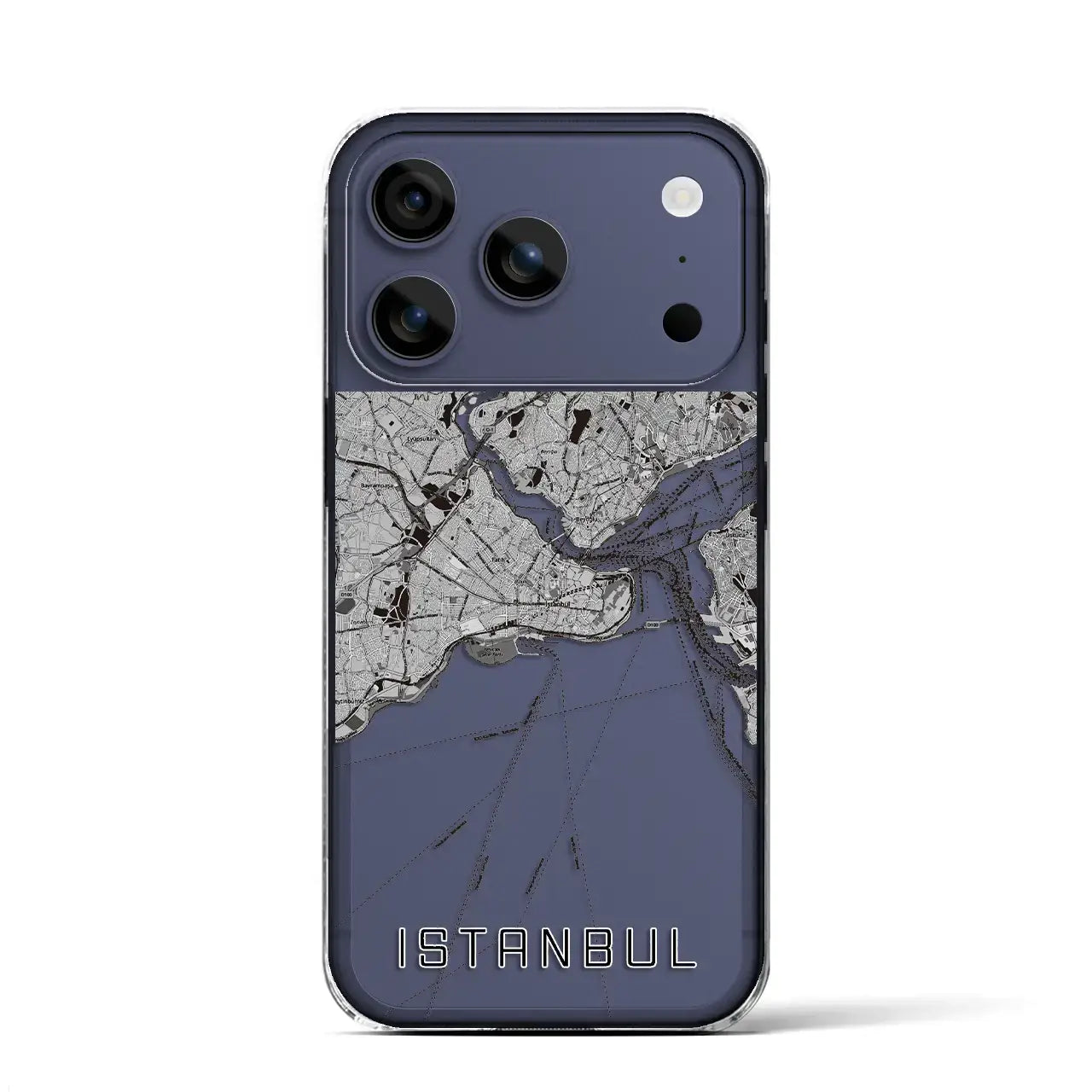 【イスタンブール（トルコ）】地図柄iPhoneケース（クリアタイプ）