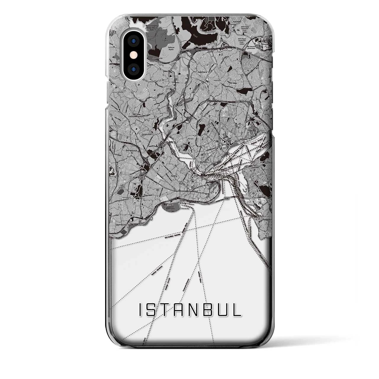 【イスタンブール（トルコ）】地図柄iPhoneケース（クリアタイプ）