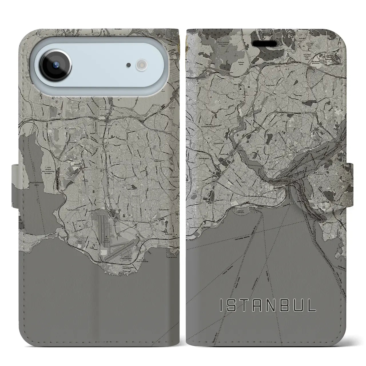 【イスタンブール（トルコ）】地図柄iPhoneケース（手帳タイプ）