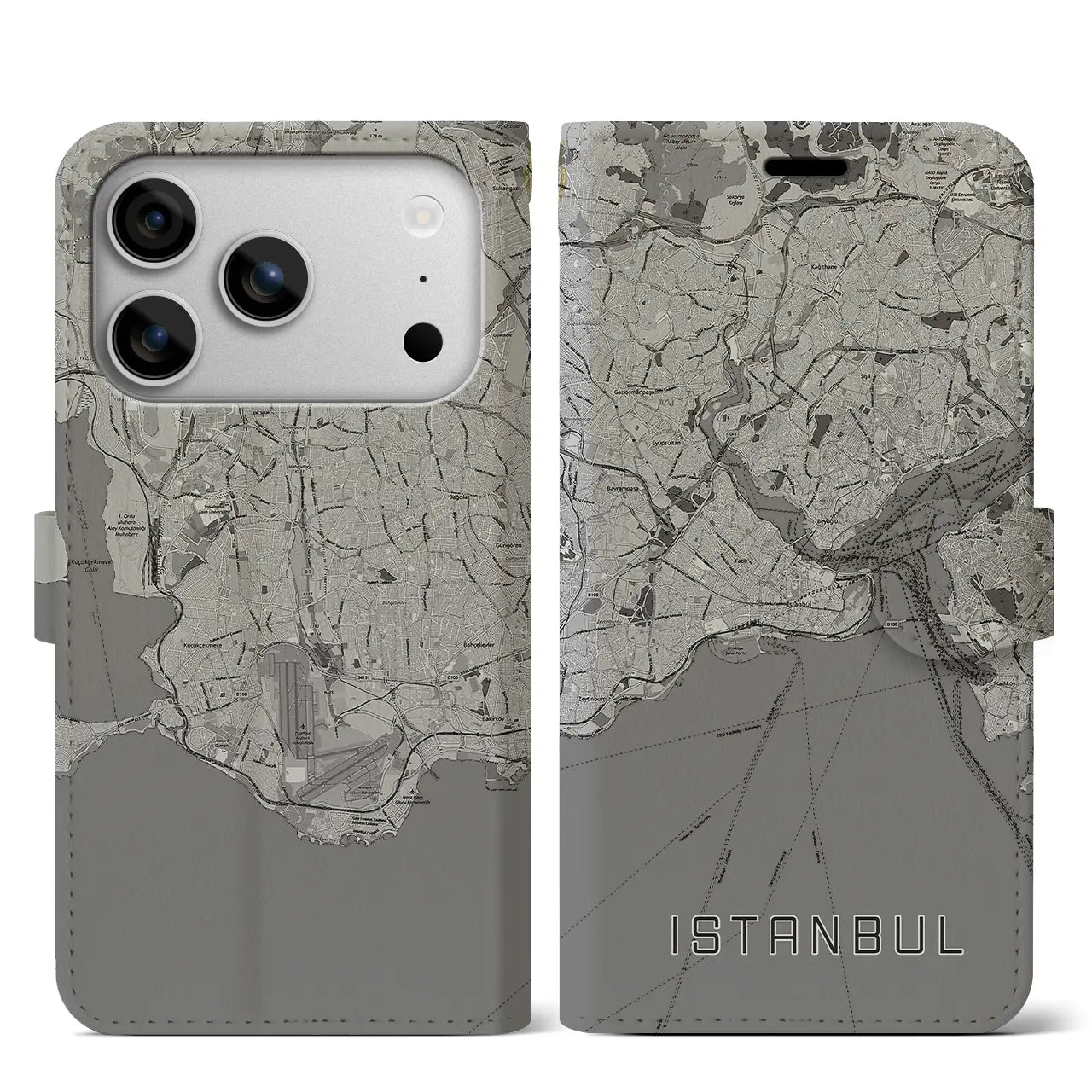 【イスタンブール（トルコ）】地図柄iPhoneケース（手帳タイプ）