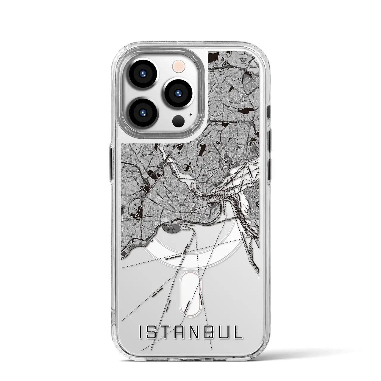 【イスタンブール（トルコ）】地図柄iPhoneケース（MagSafeタイプ）