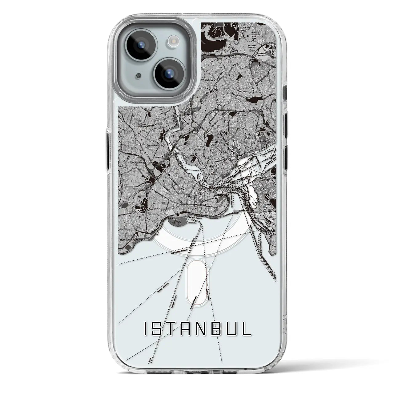 【イスタンブール（トルコ）】地図柄iPhoneケース（MagSafeタイプ）