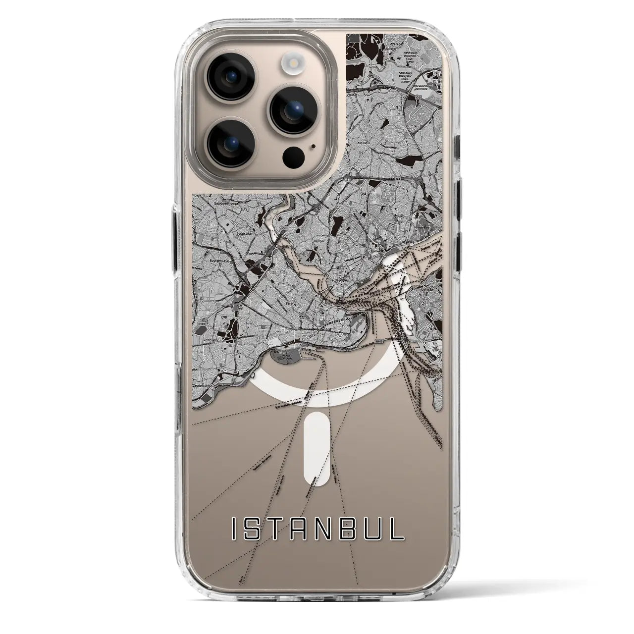 【イスタンブール（トルコ）】地図柄iPhoneケース（MagSafeタイプ）