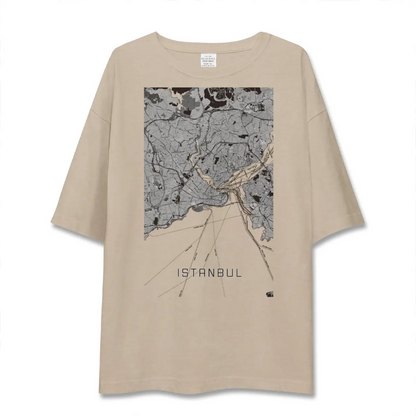 【イスタンブール（トルコ）】地図柄ビッグシルエットTシャツ