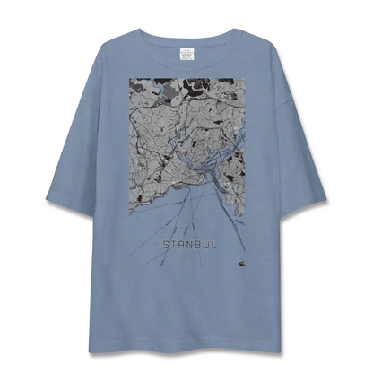 【イスタンブール（トルコ）】地図柄ビッグシルエットTシャツ