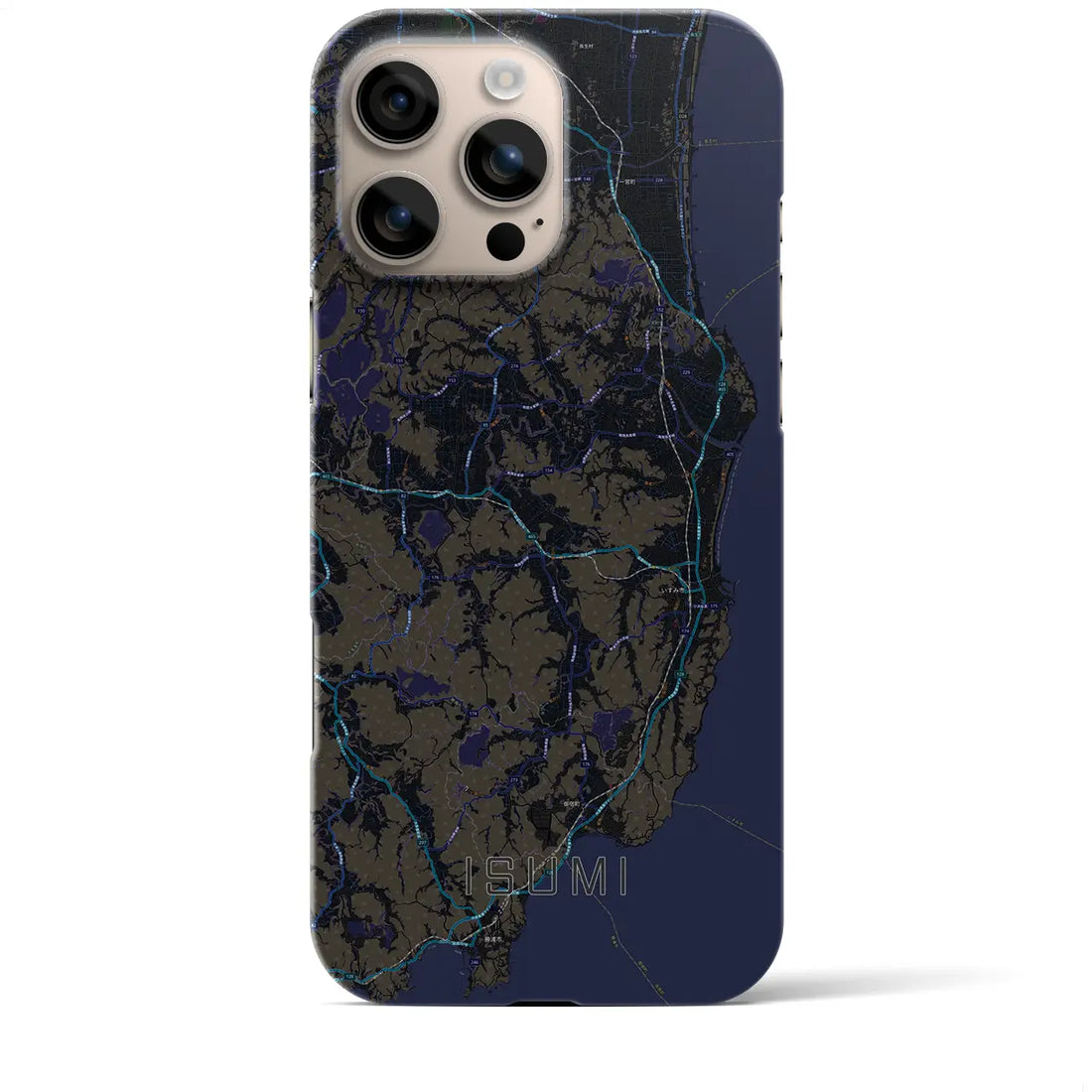 【いすみ(千葉県)】地図柄iPhoneケース(バックカバータイプ)