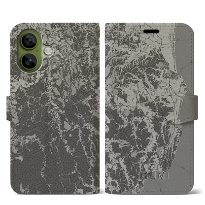 【いすみ（千葉県）】地図柄iPhoneケース（手帳タイプ）