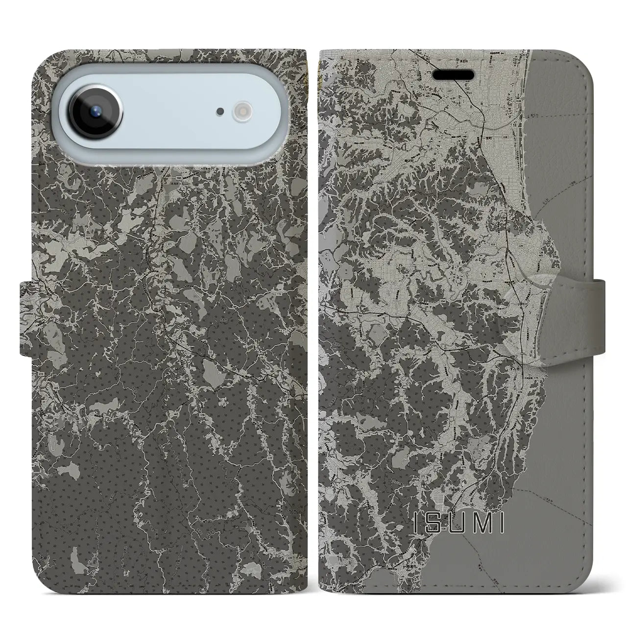 【いすみ（千葉県）】地図柄iPhoneケース（手帳タイプ）