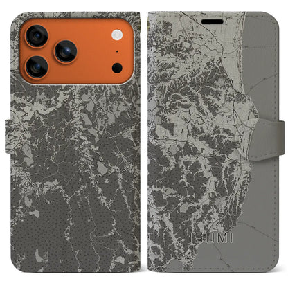 【いすみ（千葉県）】地図柄iPhoneケース（手帳タイプ）