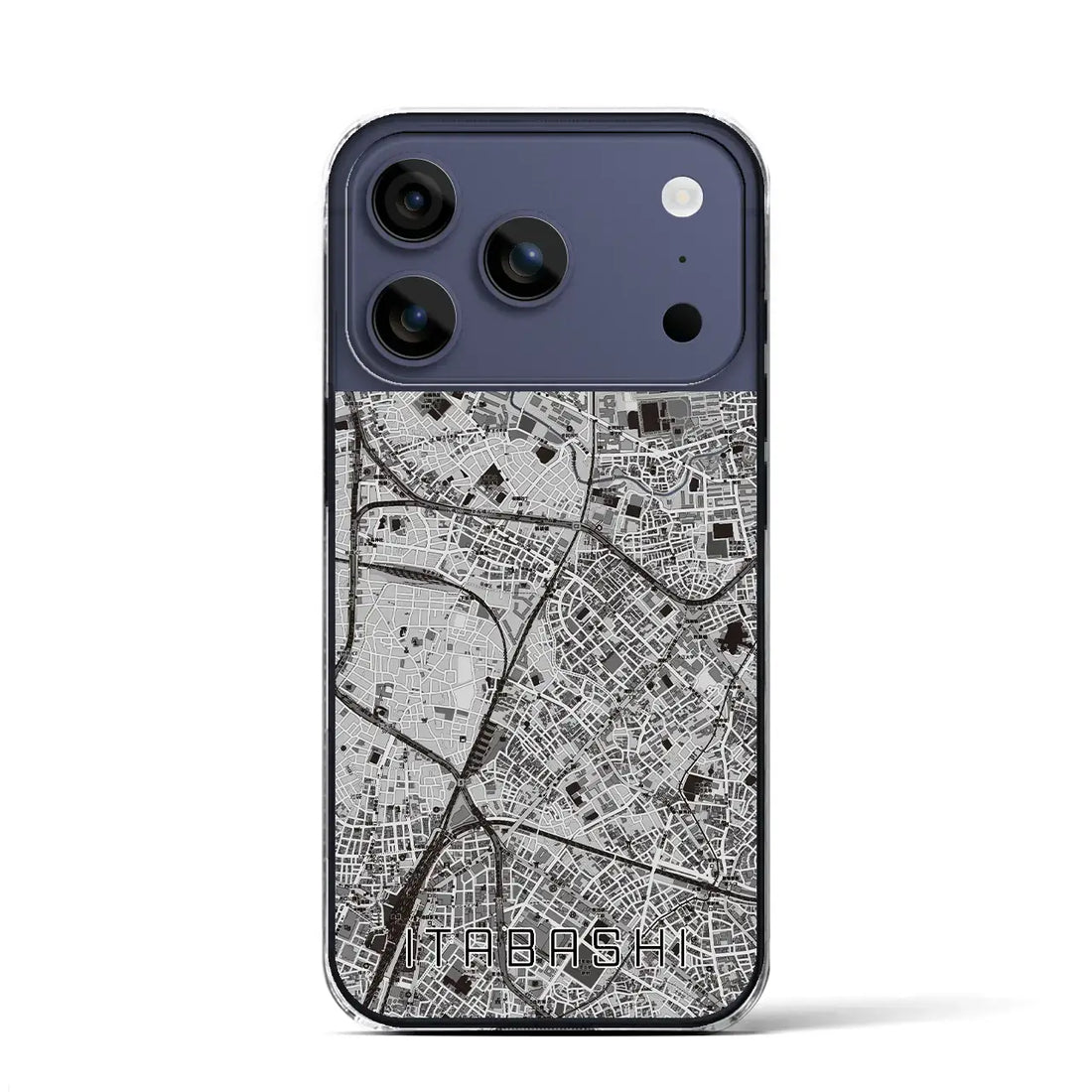 【板橋(東京都)】地図柄iPhoneケース(クリアタイプ)モノトーン・iPhone 17 Pro Max 用