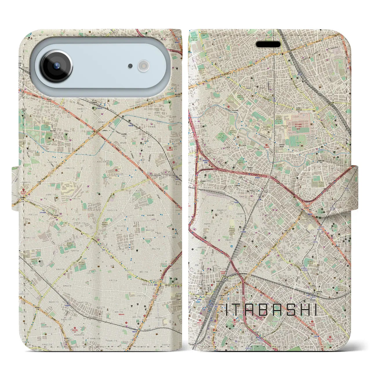 【板橋（東京都）】地図柄iPhoneケース（手帳タイプ）