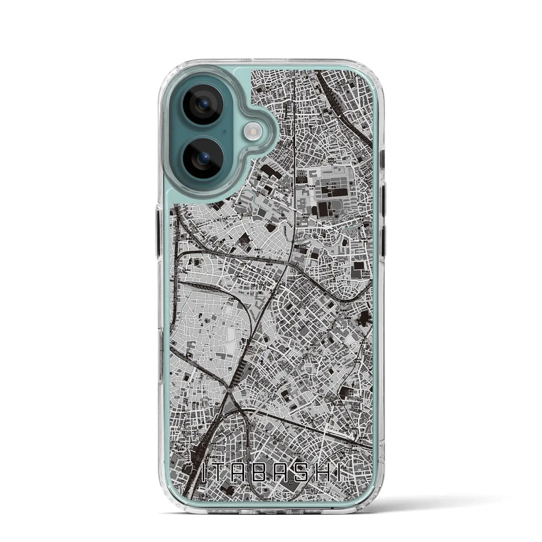 【板橋(東京都)】地図柄iPhoneケース(MagSafeタイプ)モノトーン・iPhone 16 Pro 用