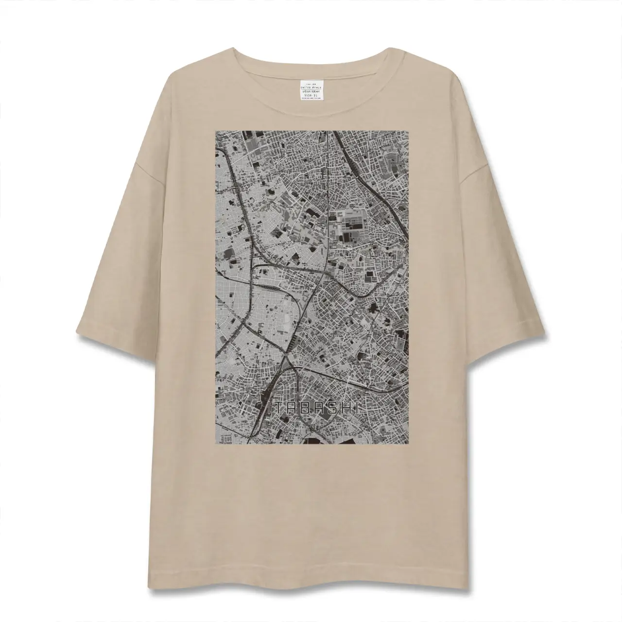 【板橋（東京都）】地図柄ビッグシルエットTシャツ