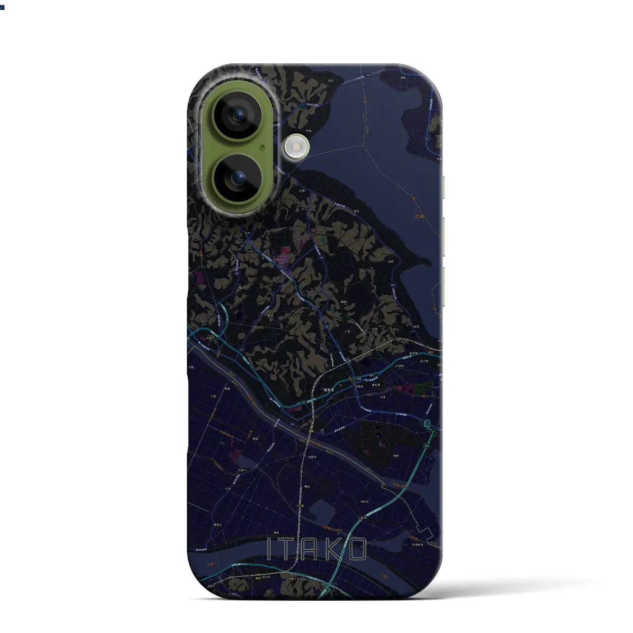 【潮来（茨城県）】地図柄iPhoneケース（バックカバータイプ）