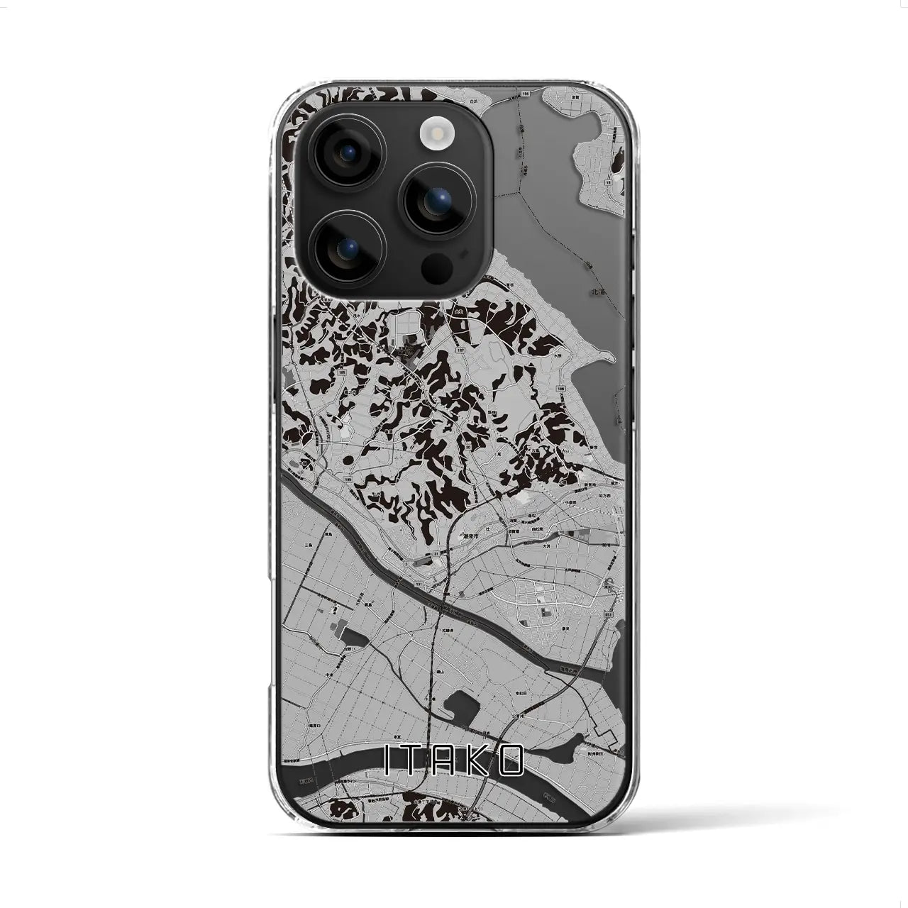 【潮来（茨城県）】地図柄iPhoneケース（クリアタイプ）