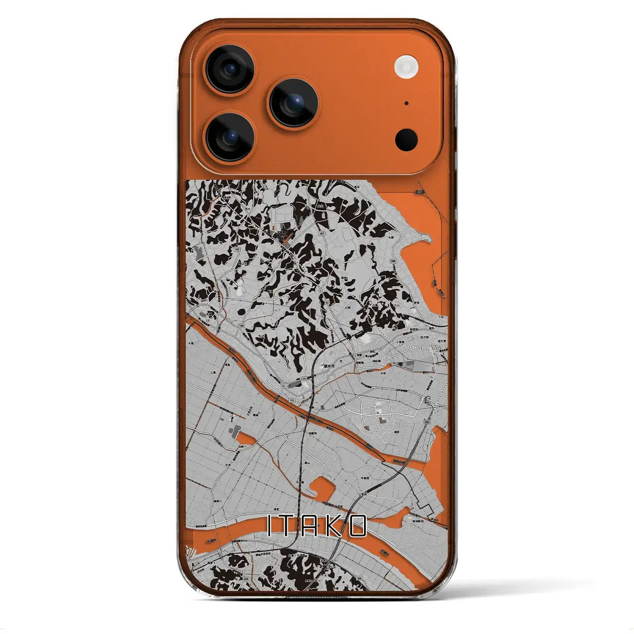 【潮来（茨城県）】地図柄iPhoneケース（クリアタイプ）