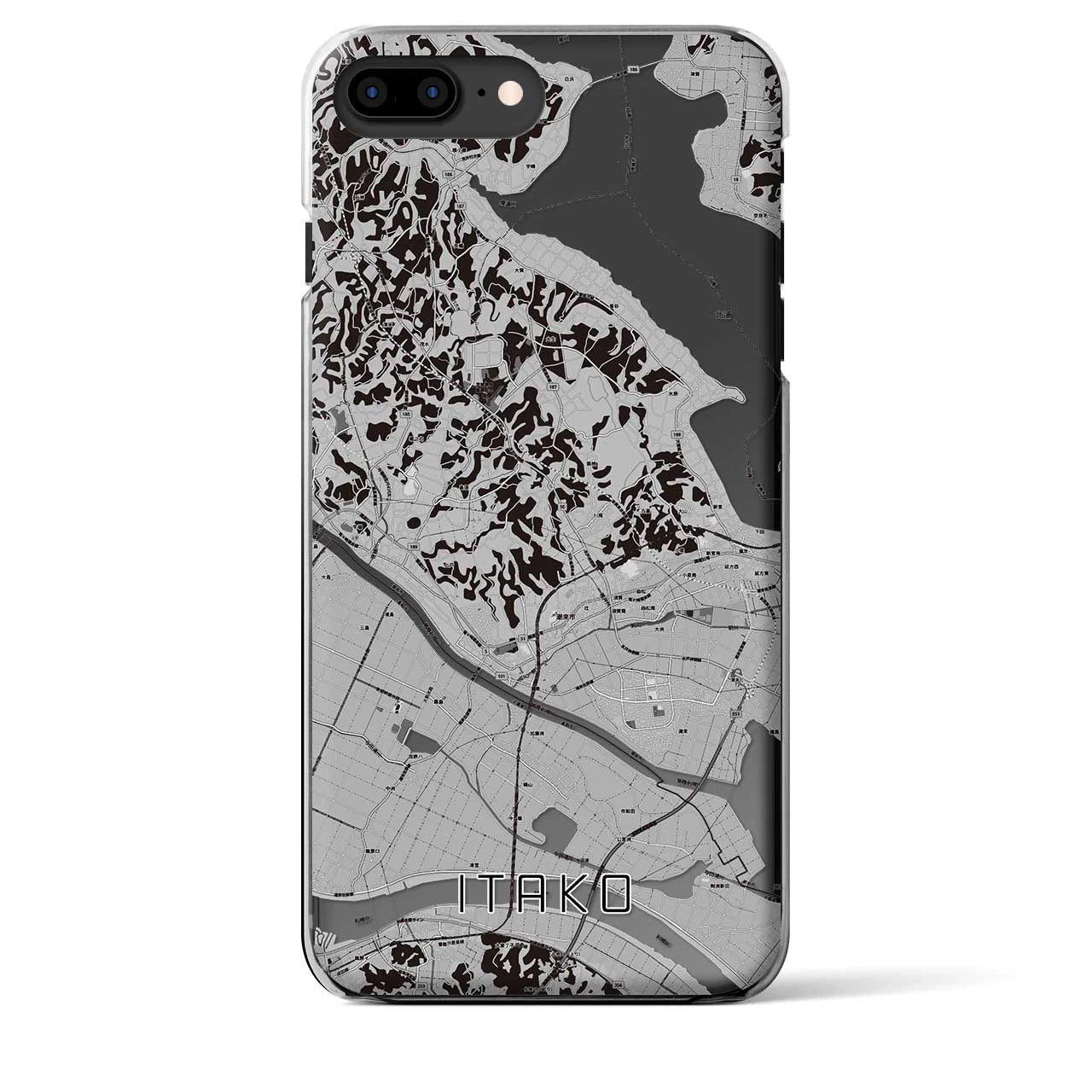 【潮来（茨城県）】地図柄iPhoneケース（クリアタイプ）