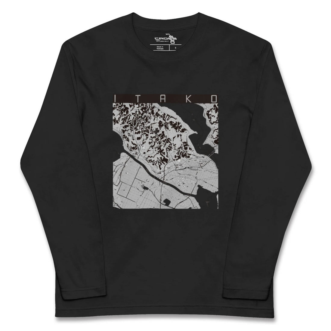 【潮来(茨城県)】地図柄ロングスリーブTシャツ