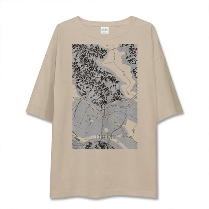 【潮来（茨城県）】地図柄ビッグシルエットTシャツ