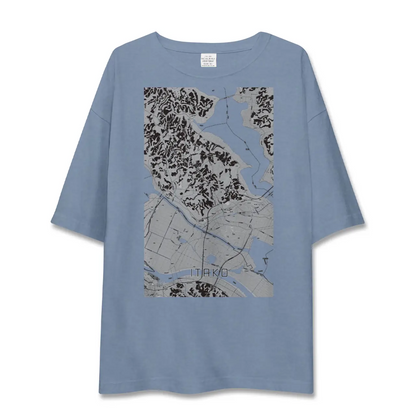 【潮来（茨城県）】地図柄ビッグシルエットTシャツ