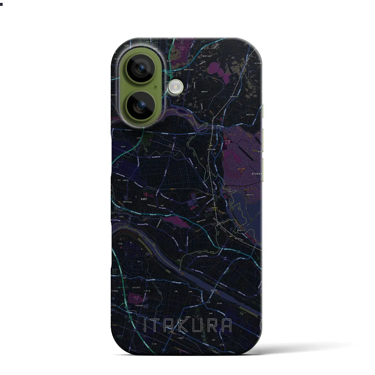 【板倉（群馬県）】地図柄iPhoneケース（バックカバータイプ）