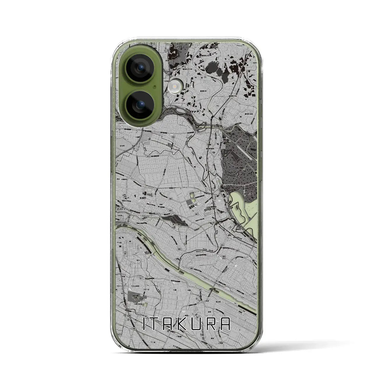 【板倉（群馬県）】地図柄iPhoneケース（クリアタイプ）